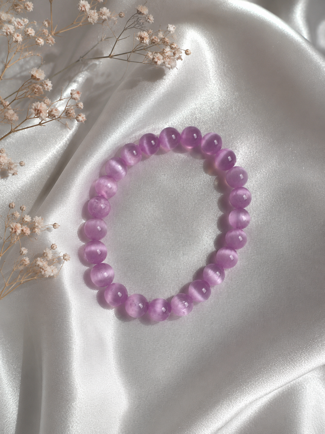 Selenit-Armband Lila